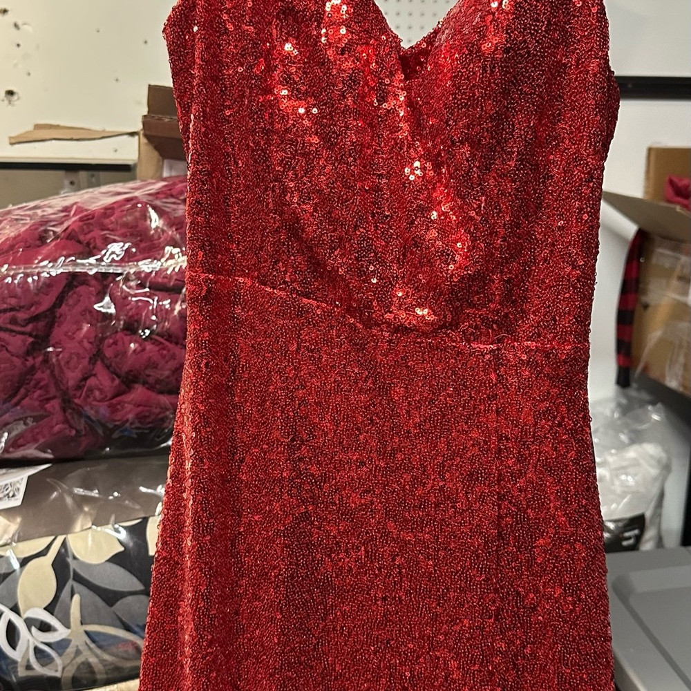 Red Sequin Dress